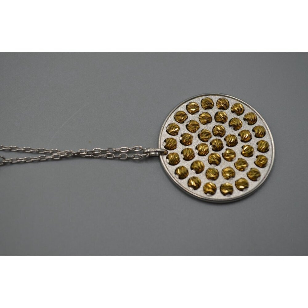 Athomie Gold Spinning Bead Pendant Sterling Silver 925 DB Italy 6.75g 20" Chain - Picture 9 of 10